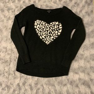 Express Heart Design Top/Sweater
